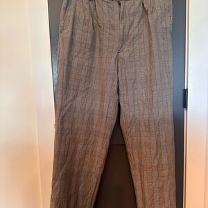 Dickies Men's Gray Checkered Dress Pants